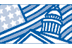 Illustration of the American flag and the Capitol Building